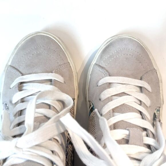 Steve Madden Tracey High Top Sneaker Rainbow Snake Pyramid Studded Suede 8.5 - Picture 9 of 11